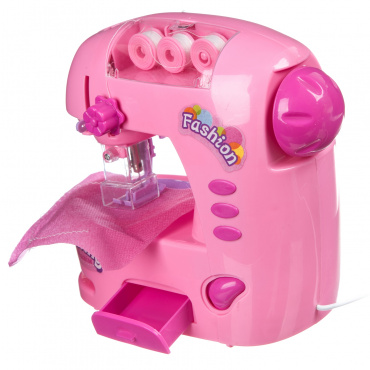 ВВ4595 Игрушка пластмассовая швейная машинка Bondibon «Я умею шить», нежно-розовая