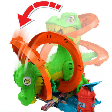 JBM73 Автотрек Hot Wheels "Атака огненного Ти-Рекса"