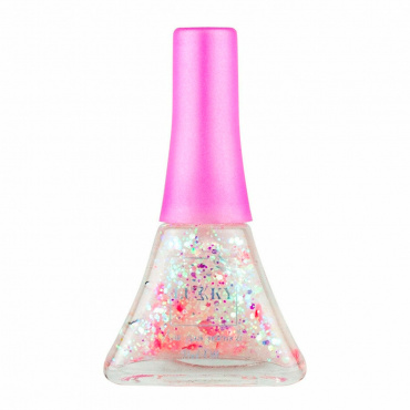 Т16749 Детский лак для ногтей марки "Lukky", цвет: "Конфетти-микс" жемчужно-розовый микс с серд, бл