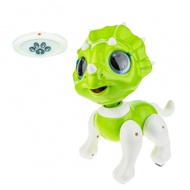 Т21565 1toy RoboPets Игрушка интерактивная Динозавр (3*ААА, не входят), ИК пульт (2*ААА, не входят)