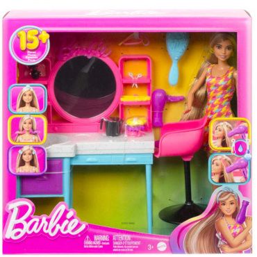 HKV00 Игровой набор Туалетный столик Barbie с аксессуарами