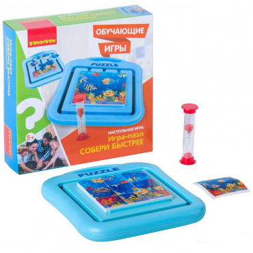 ВВ2424 Обучающие игры Bondibon Настольная игра «СОБЕРИ БЫСТРЕЕ»