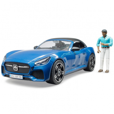 03481 Игрушка из пластмассы Спортивный автомобиль Roadster c водителем