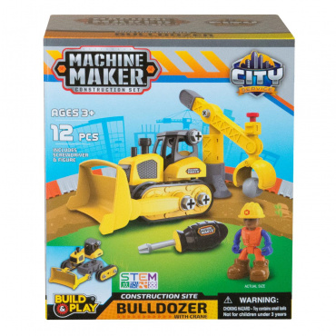 40022 Игровой набор Junior Builder Бульдозер, Кран, акс Nikko