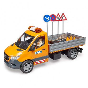 02677 Игрушка из пластмассы Bruder Машина дорожной службы Mercedes Sprinter с фигуркой