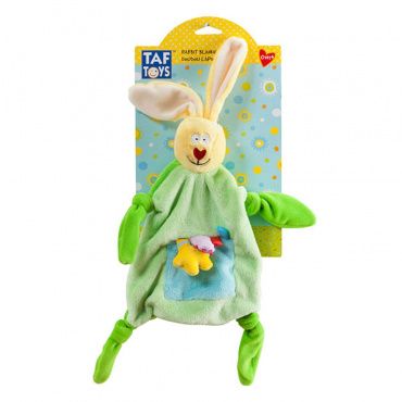 11055 Игрушка платочек-прорезыватель Кролик Taf toys