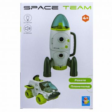 Т21433 1toy Space Team 3 в 1 Космический набор (ракета, фрикц. маш., квадроцикл, 3 космонавта, свет 