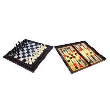 S-00170 Игра настольная Шахматы, шашки, нарды магнитные, 3 в 1, Академия Игр