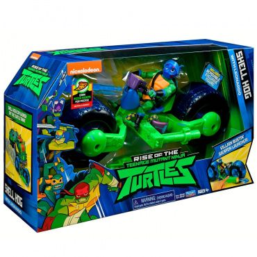 82481 Игрушка из пластмассы "Мотоцикл с фигуркой Лео", серия ROTMNT