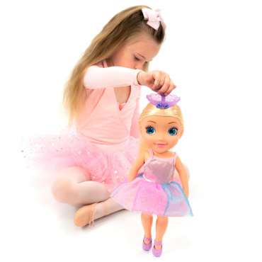 HUN7229 Кукла Танцующая Балерина, светлые волосы, свет, звук, 45см, Ballerina Dreamer