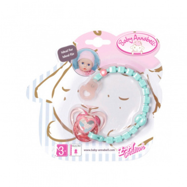 700785 Игрушка Baby Annabell Соска с цепочкой, 2 асс., блистер