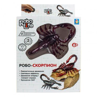 Т10894 1toy Игрушка Робо-скорпион  (коричневый) на ИК Управлении, с зарядкой от пульта, пульт работ