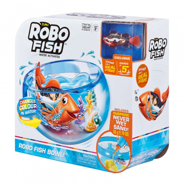 7126 Игровой набор Robo Alive Robo Fish Аквариум с рыбкой, несохнущий  песок,  ассорт