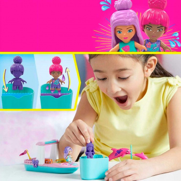 HHW83 Конструктор Mega Bloks Barbie Исследование дельфинов