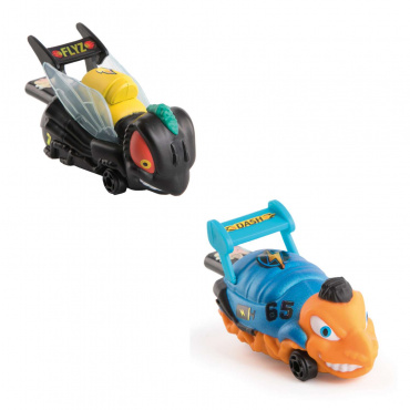 K02BR006-3 Игровой набор "Гонка жуков" с 2 машинками черная Муха Flyz и оранжевая оса Dash