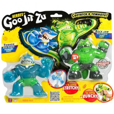 37336 Игровой набор тянущихся фигурок Траш и Рок Джо. ТМ GooJitZu