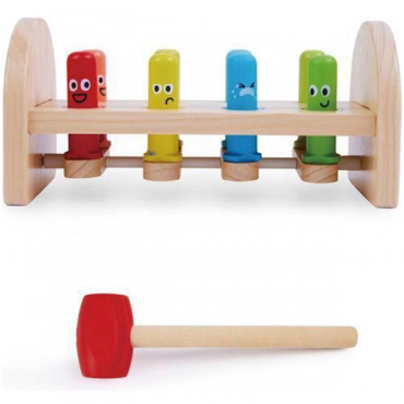 E0529_HP Развивающая игрушка "Стучалка" Радужная колотушка с молотком