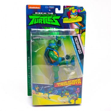 81409 Фигурка Черепашки-ниндзя Лео в атаке с разворота 15 см., серия ROTMNT