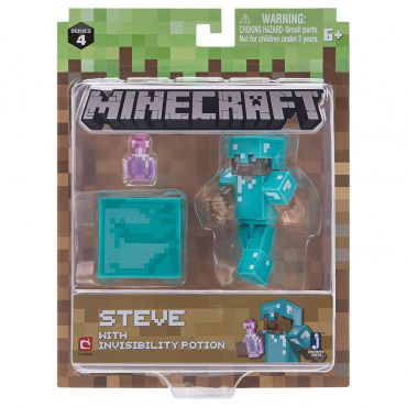 TM19976 Игрушка Фигурка Minecraft Steve with Invisibility Potion 8см Jazwares