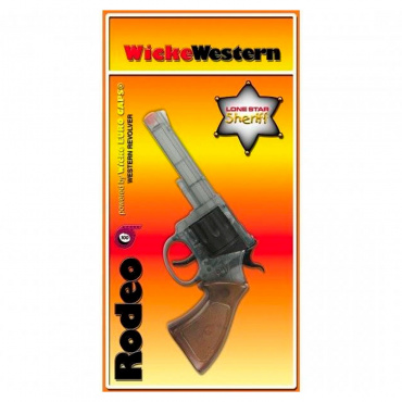 0423F Игрушка Пистолет Rodeo 100-зарядные Gun, Western 198mm, упаковка-карта