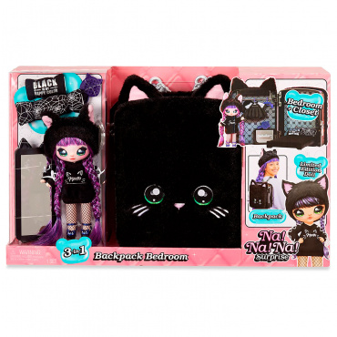 569749 Рюкзак-спальня Na Na Na Backpack Bedroom Black Kitty