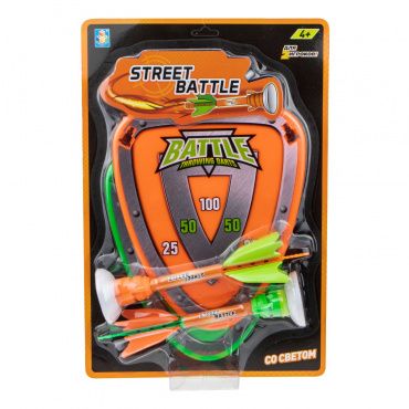 Т17366 1toy Street Battle Игровой набор (в компл. 2 стрелы метательные с присоской и 2 щита-мишени)