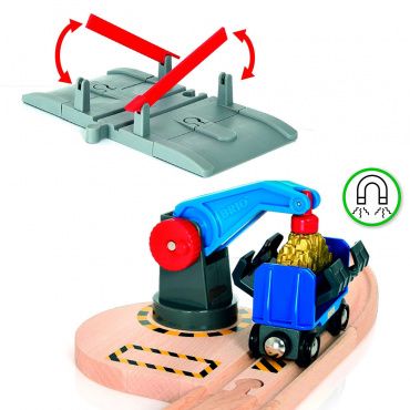 33812 BRIO Игровой набор железная дорога "Полицейский Траспорт" 17 эл., кор.