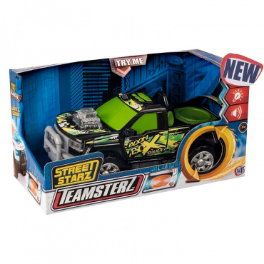 1417111 Игрушка Внедорожник бумбокс Street Moverz Teamsterz, зелёный (свет, звук), 3+