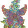 W21011 Фигурный деревянный пазл "Бабочка на цветке" (171 дет.) KiddieArt