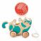 E0366_HP Игрушка для малышей каталка - погремушка  "Игривый котенок"
