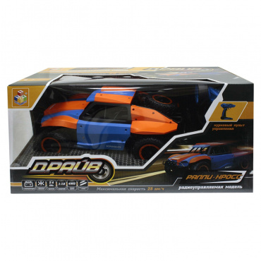 Т10969 Игрушка 1toy Драйв, раллийная машина на р/у, 2,4GHz, 4WD, масштаб 1:18, скорость до 25км/ч