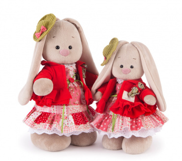 StM-217 Игрушка мягконабивная Зайка Ми Маково-красный (большая)