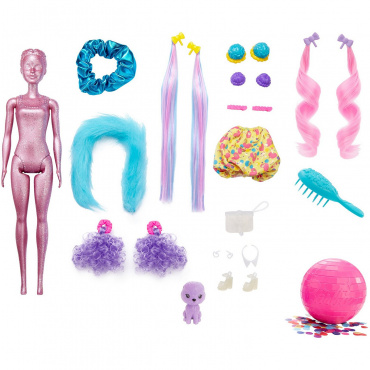 HBG39 Кукла-сюрприз Barbie Color Reveal Блеск с аксессуарами