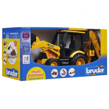 02445 Игрушка из пластмассы Bruder Экскаватор колёсный Caterpillar с отвалом