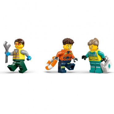 60505 Конструктор Сити "Самолет, сервисный грузовик и судно на воздушной подушке"