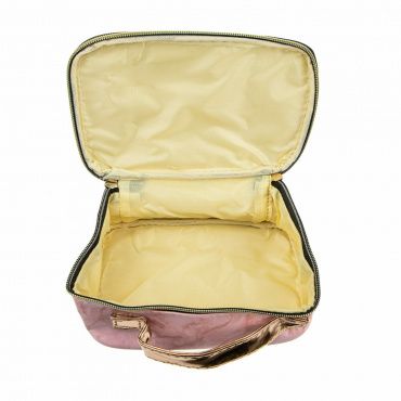 Т21402 Lukky косметичка-кейс мраморная с золотом,розовая,21х13х13 см,пакет,бирка