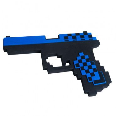 PC88432 Игрушка Пистолет Глок 17 8Бит Синий пиксельный 22см Upixel