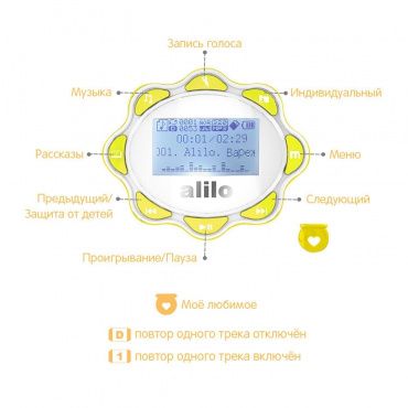 60922 Медиаплеер Большой зайка Alilo G7. Цвет желтый