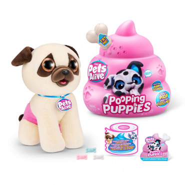 9542 Игровой набор  ZURU Pets Alive  POOPING PUPPIES Щенок  с акс., звук, ассорт