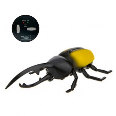 Т19032 1toy RoboLife Игрушка Робо-жук Геркулес(желтый), ИК-пульт (3хAА не входят в компл)