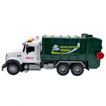 FT1202614 "Городская техника" фрикц. машина мусоровоз с кабиной-капотом, 32см, свет,звук, Funky Toys