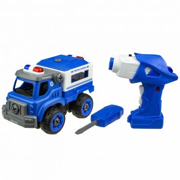 Т16962 Игрушка 1toy Экстренные службы полиц. грузовик на р/у (18 см, 2,4ГГц, разборный)