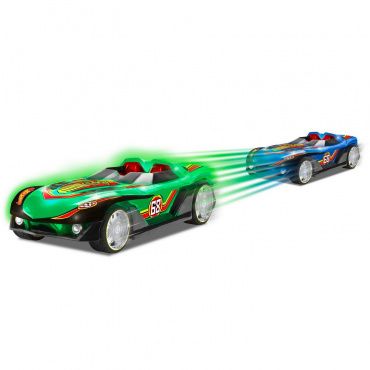 90531 Игрушка Машинка Hot Wheels на бат. свет+звук электромех. синяя. 25 см