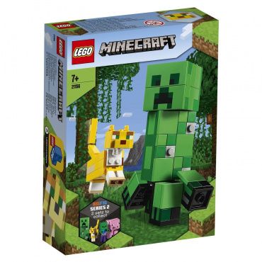 21156 Конструктор Майнкрафт "Большие фигурки Minecraft: Крипер и Оцелот"