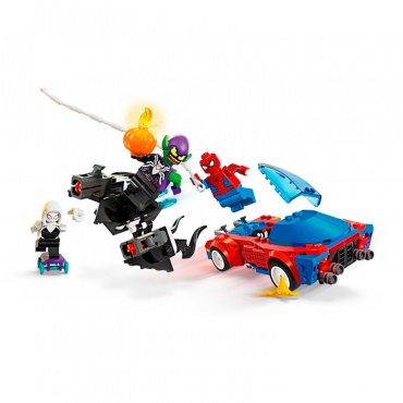 76279 Конструктор Супергерои "Гоночный автомобиль Человека-Паука и Зелёный гоблин"
