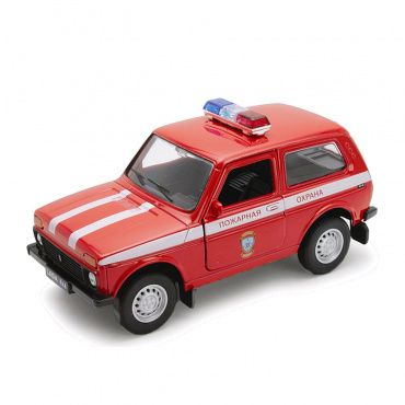 42386FS Игрушка Модель автомобиля 1:34-39 LADA 4*4 Пожарная охрана