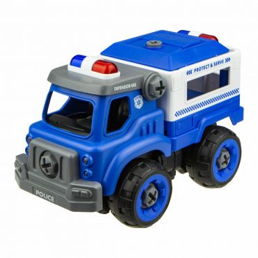 Т16962 Игрушка 1toy Экстренные службы полиц. грузовик на р/у (18 см, 2,4ГГц, разборный)