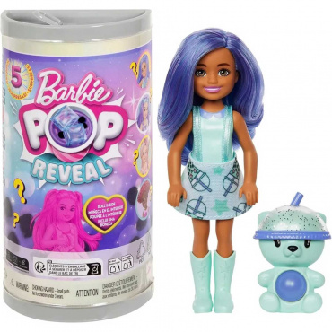 HRK63 Игровой набор Barbie Челси Pop Reveal Boba Tea Series