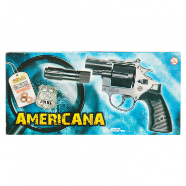 0181/96 Игрушка. Пистолет Americana Polizei 22,1см, 12 зарядов (Edison)