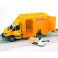 02534 Игрушка из пластмассы Bruder Mercedes-Benz Sprinter фургон DHL c погрузчиком